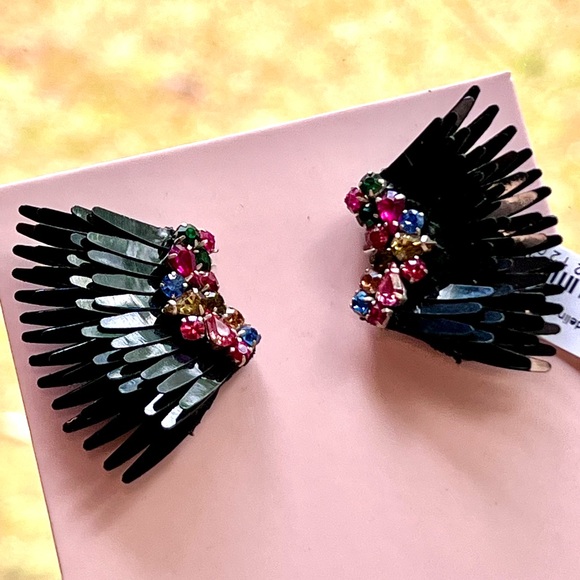 πΊπHPππΊ NWT Mignonne Gavigan Mega Mini Madeline Earrings Black Multi - Picture 11 of 16